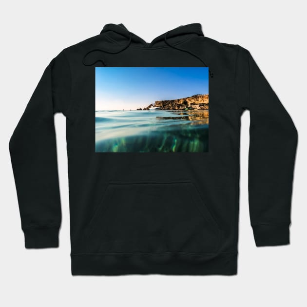 Boat Floats On Crystal Clear Water Hoodie by Kate-P-